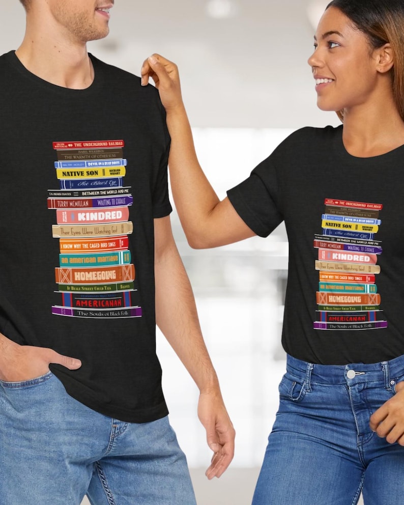 Black American Literature Love Tee: Book Lover's Unisex Jersey Short Sleeve Tee, Gifts for Readers, Bookish Apparel, Literary T-Shirt, image 5