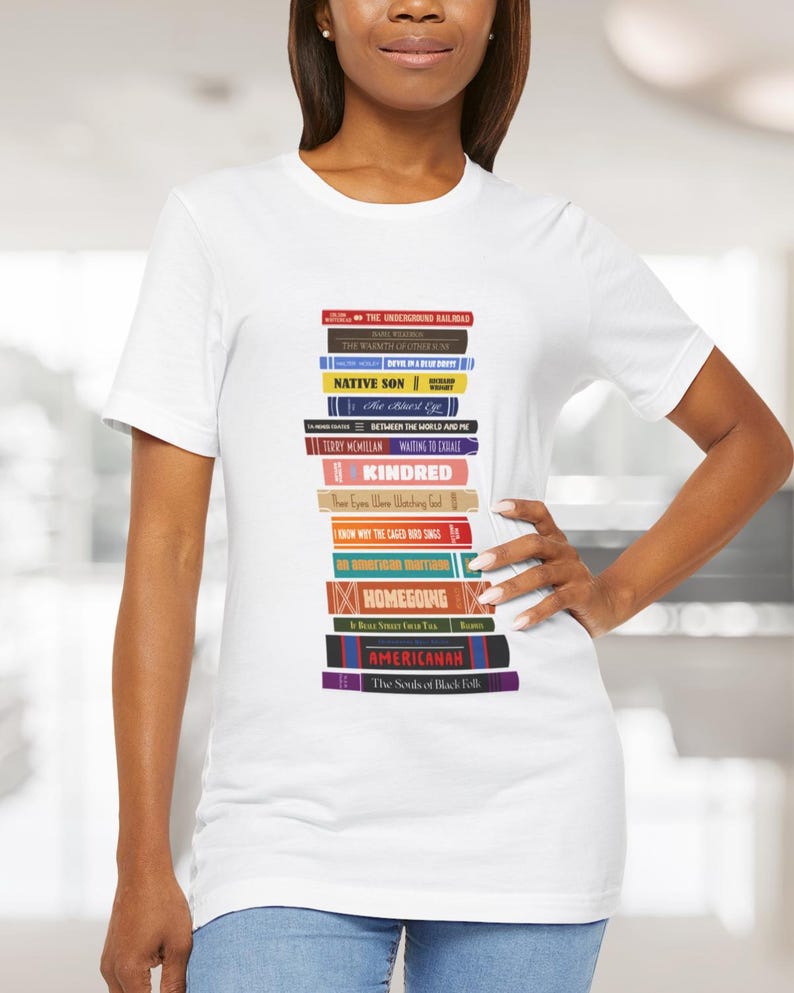 Black American Literature Love Tee: Book Lover's Unisex Jersey Short Sleeve Tee, Gifts for Readers, Bookish Apparel, Literary T-Shirt, image 6