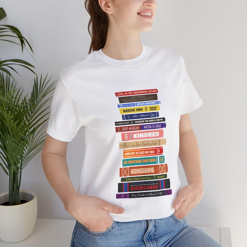Black American Literature Love Tee: Book Lover's Unisex Jersey Short Sleeve Tee, Gifts for Readers, Bookish Apparel, Literary T-Shirt, image 2