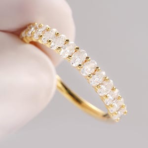 Gold Wedding Ring Wedding Band Gift, Promise Ring Statement Ring Women Ring Moissanite Ring Gold Diamond Ring, Handmade Jewelry Gift for Her