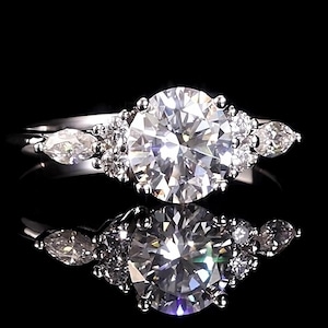 1.4ctw Gold Engagement Ring, Promise Ring Statement Ring Women Ring Gold Wedding Ring Moissanite Diamond Ring, Handmade Jewelry Gift for Her