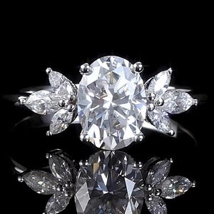 2.0ctw Gold Engagement Ring, Promise Ring Women Ring Moissanite Diamond Ring Gold Wedding Ring Statement Ring, Handmade Jewelry Gift for Her