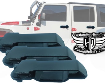 Handle Matters Door Handle for 2007-2018 Jeep Wrangler JK/JKU (Set of 3 Handles)