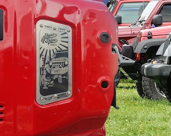 Show and Shine Jeep Wrangler JK Tailgate Vent Data Plate