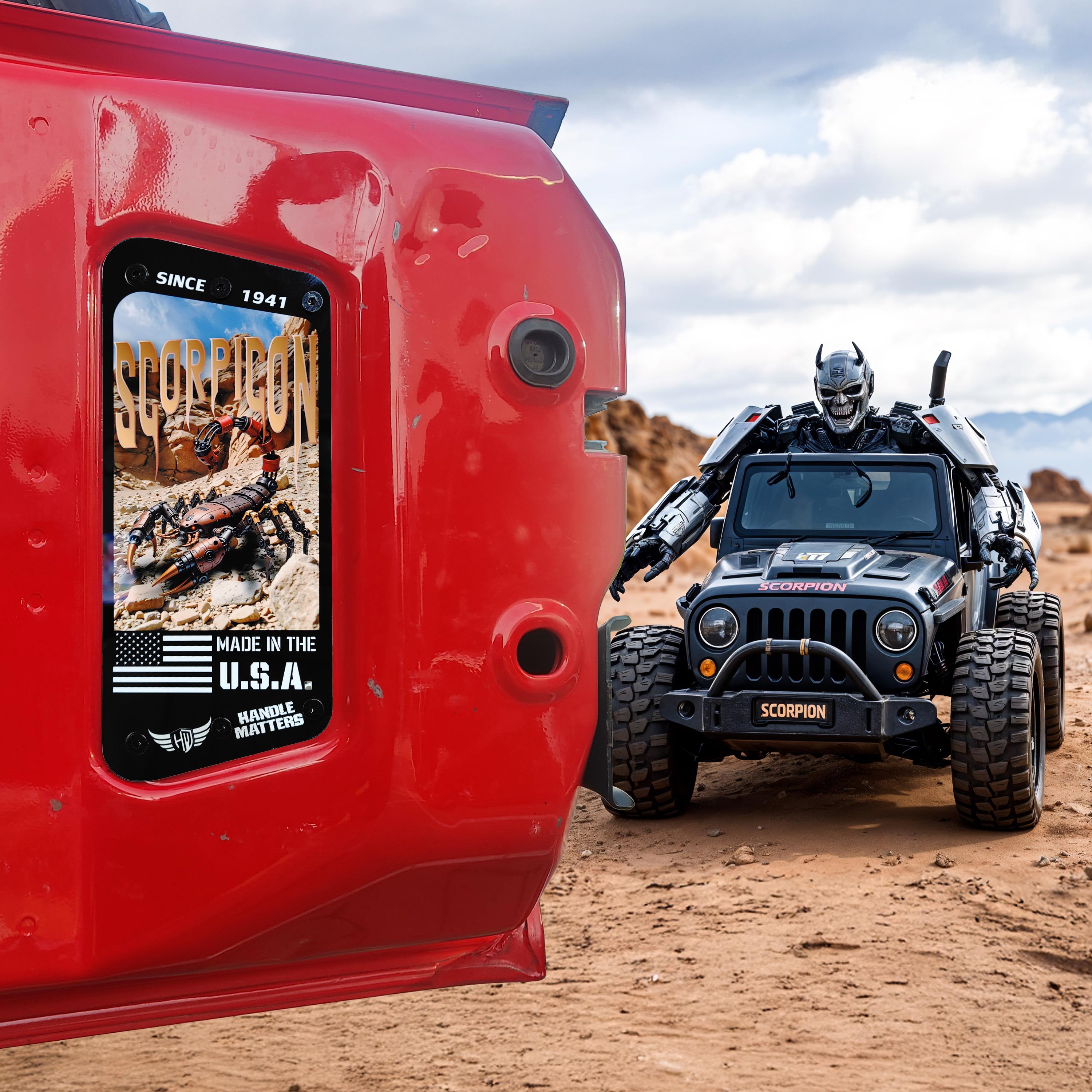 Custom Jeep Wrangler JK Tailgate Data Plate Vent - Full Color or