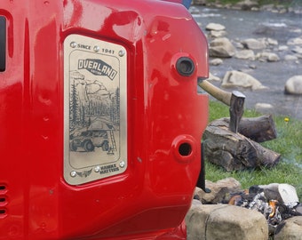 Overland Jeep Wrangler JK Data Plate Vent Replacement for Overlanding, Camping and Outdoors
