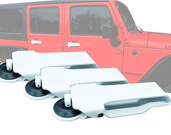 Handle Matters WHITE Door Handle for 2007-2018 Jeep Wrangler JK/JKU (Set of 3 Handles)