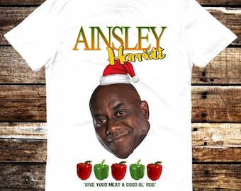 Ainsley Harriott Have A Holly Jolly Christmas Xmas T Shirt Meme Gift Funny Tee Vintage Style Aesthetic Unisex Gamer Cult Movie Music 6289