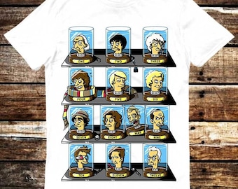 Doctor Who Simpsons Tv Show Parody Thirteen Doctors List T Shirt Meme Gift Shirt Funny Tee Vintage Style Unisex Gamer Cult Movie Music 6139