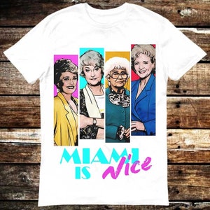 Golden Girls Miami Vice Parody Nice Squad Team T-shirt Meme cadeau shirt grappig T-shirt vintage stijl esthetische Unisex gamer cultfilm muziek 6135