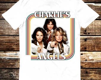 Charlies Angels Retro 70s TV Farrah Fawcett Hawaii Five-O Magnum Shirt Meme Gift Tee Funny Unisex Gamer Movie Music 6385