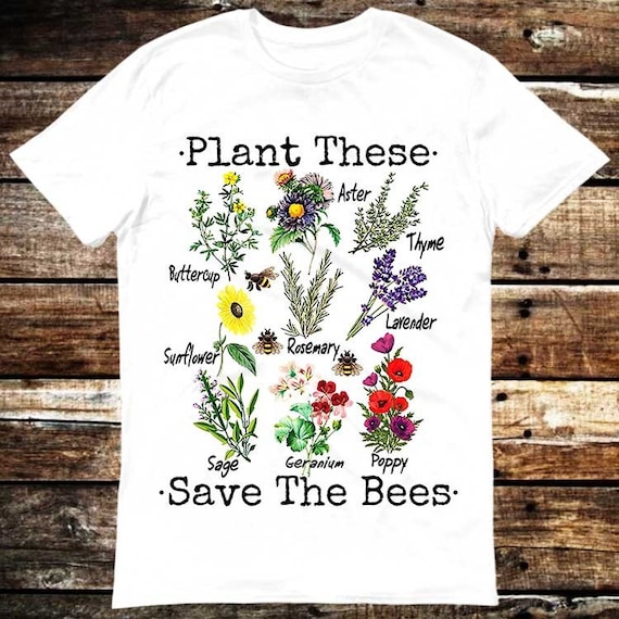 Great Plant These Save The Bees Vintage Retro T-Shirt Great Plant These Save The Bees Vintage Retro T-Shirt