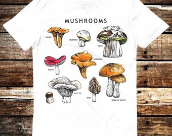 Wild Mushrooms T Shirt Meme Gift Shirt Funny Tee Vintage Style Aesthetic Unisex Gamer Cult Movie Music 6107