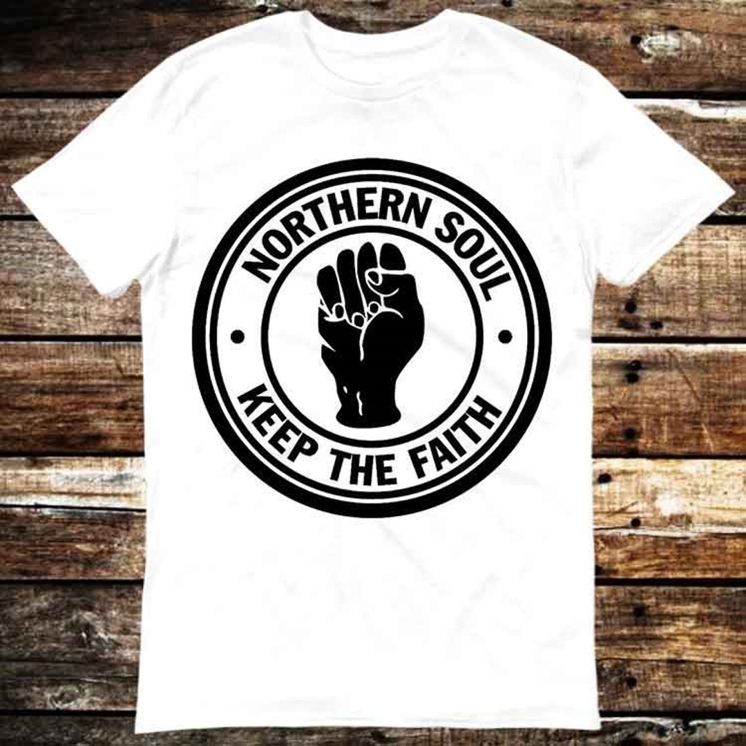 Tribal T-Shirts Northern Soul Felpa Con Cappuccio Uomo/Donna | Keep The Faith | Cotone 280g | Tasca A Marsupio