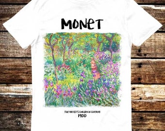 Monet The Artist’s Garden in Giverny T Shirt Meme Gift Shirt Funny Tee Vintage Style Aesthetic Unisex Gamer Cult Movie Music 6178