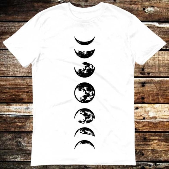Phases of The Moon Shapes Astrology Space Nasa Eclipse T Shirt Meme Gift  Shirt Funny Tee Vintage Style Unisex Gamer Cult Movie Music 6127