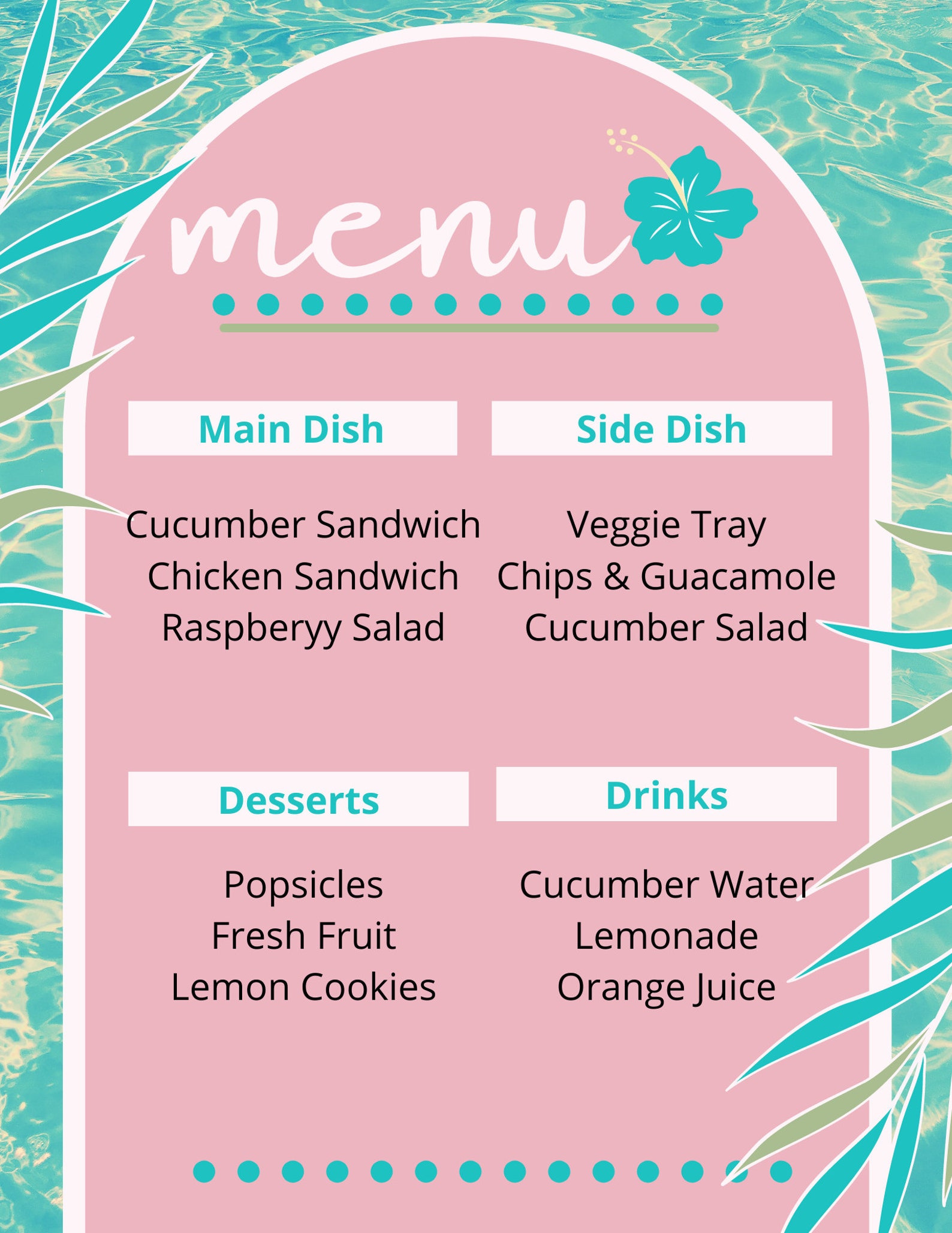 summer-pool-party-menu-design-templates-easy-to-edit-canva-etsy