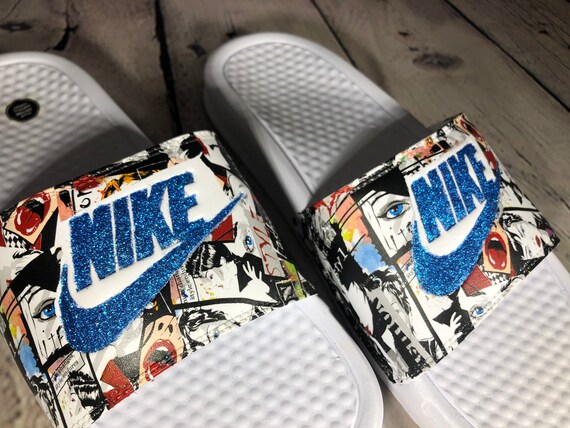 W 8 NIKE SLIDES CUSTOM Nike Slides Diva 