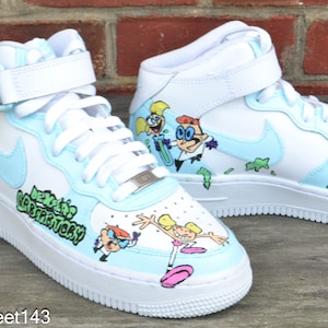 Ready to Ship Youth 5.5/W 7 Custom Glow in The Dark Air Force 1 Sneakers ~Airbrushed Sneakers ~Mid