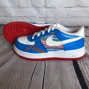 Chuckie ~lage sneakers, modieuze witte veters en rode onderkant comfortabele hardloopsneakers, halloween