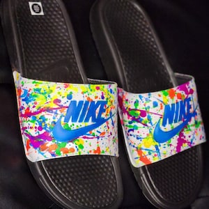 Custom Slides, Custom Nikes,  Streetwear Shoes, Custom Hand Painted Shoes, Hand Painted Shoes, Custom Slippers, Designer Slides