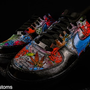 Ready to Ship, M12 W14 ~Custom Air Force 1 Sneakers ~Airbrushed Sneakers ~Graffiti