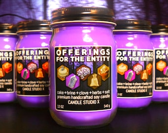 Offerings For The Entity Candle | Herbal Salted Caramel Soy Candle