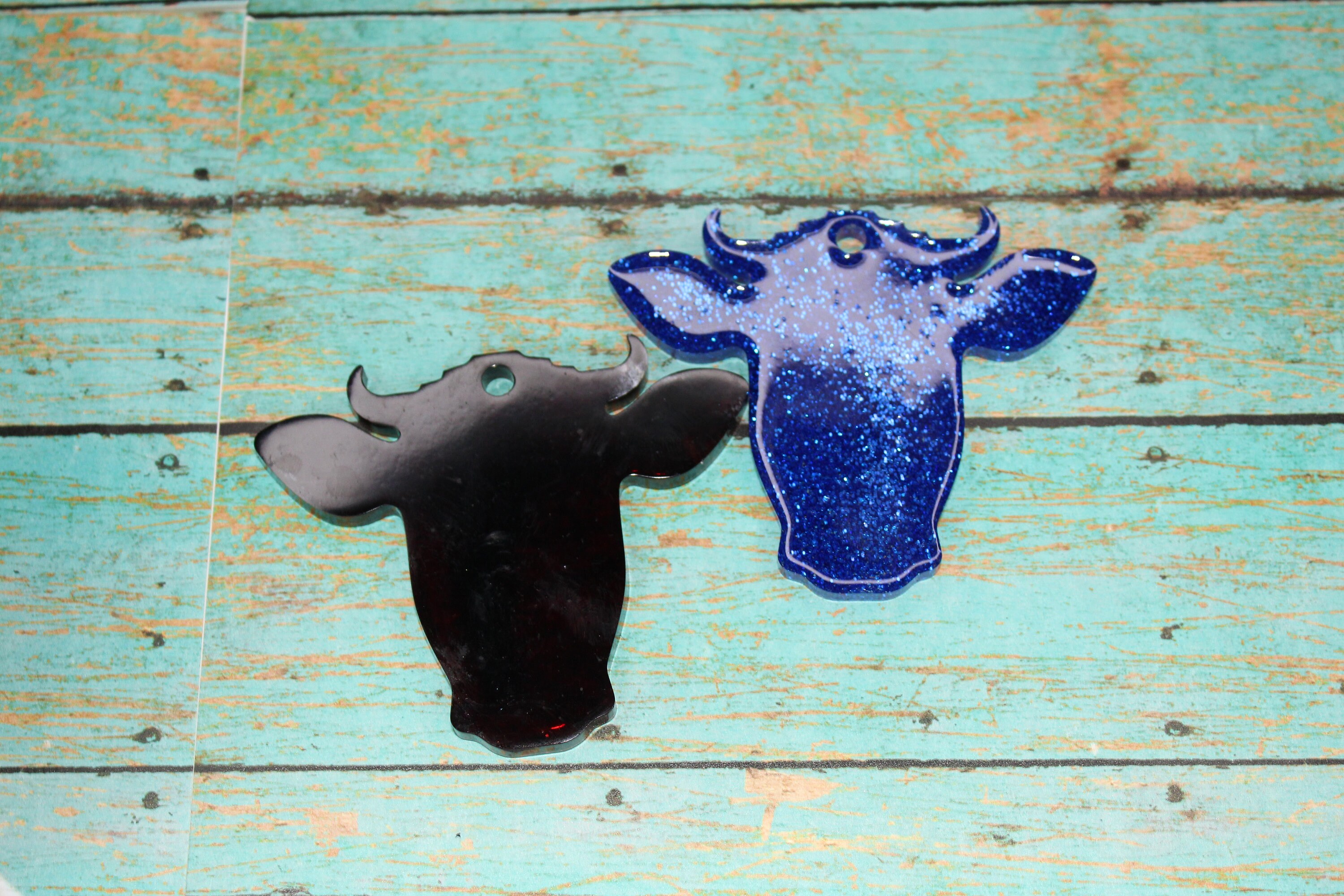 Cow head Keychain Etsy