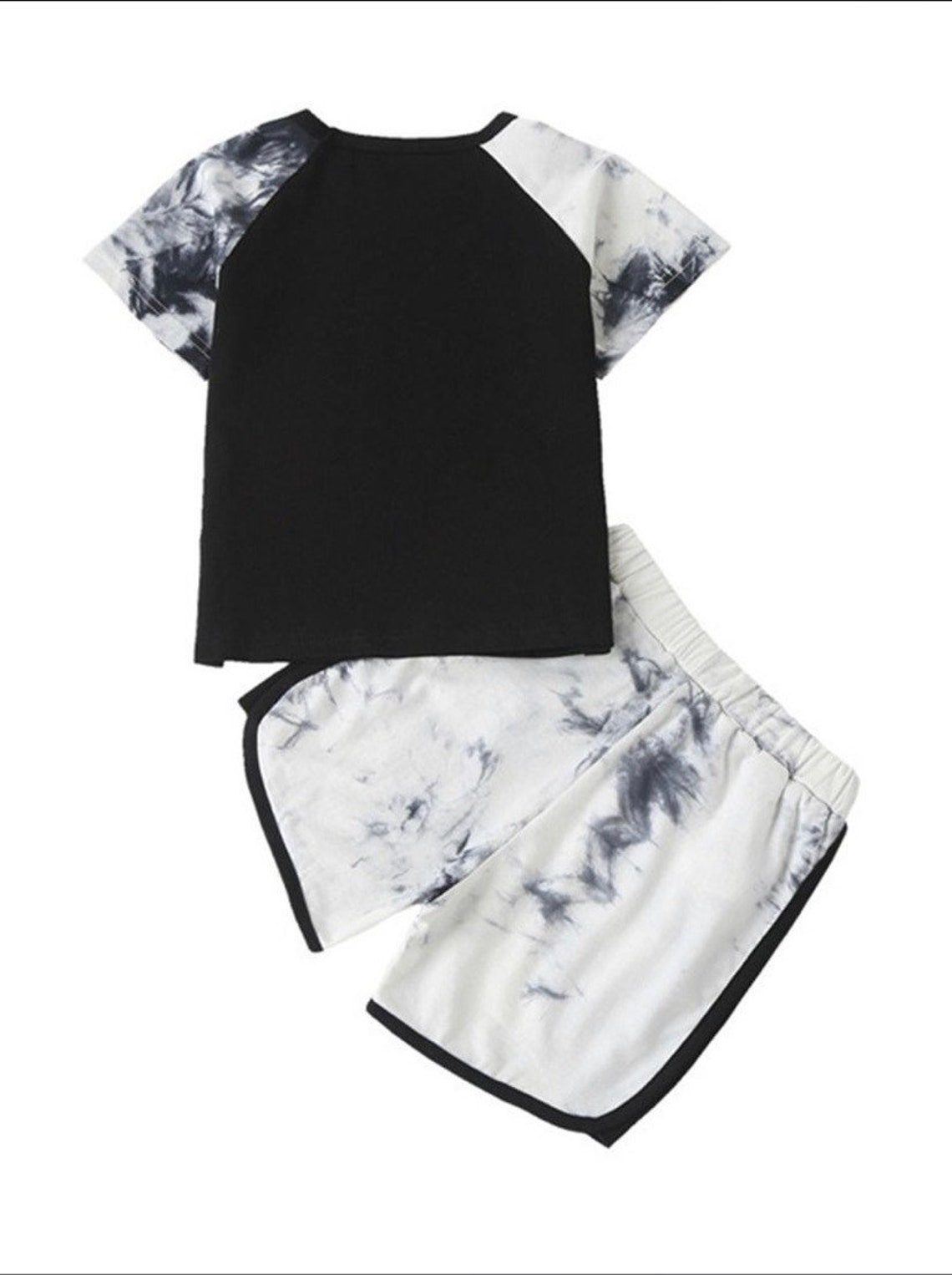 Two Pieces Kid Boy Tie Dye Set Raglan Sleeve Top And Shorts Etsy