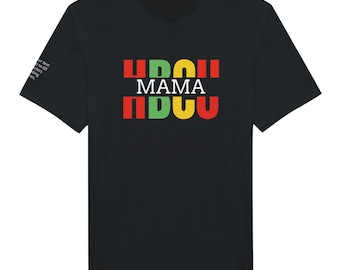 HBCU Mama Black Unisex T-shirt with Personalized Right Sleeve - 608h