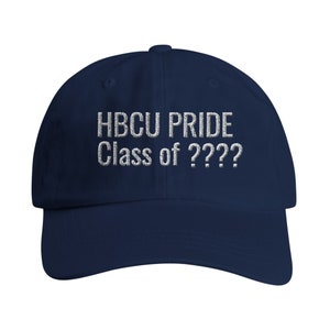 HBCU Pride Personalized Class Blue and White lettered Embroidered Cap - 604c