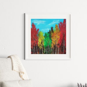 Stampa artistica autunnale della foresta, stampa artistica autunnale, stampa artistica paesaggistica, arte della natura, stampa artistica su tela, stampa artistica a colori autunnali, arte murale, foglie autunnali