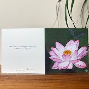 Carte de voeux florale, Carte vierge de fleurs, Carte d'art, Carte de peinture acrylique, Carte de voeux nature, Mini carte de voeux, Carte de vœux, Carte vierge