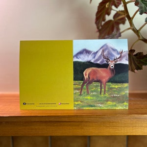 Carte de voeux nature, Carte d'art animalier, Carte d'art nature paysage, Carte d'art paysager, Carte de voeux animal, Carte de voeux wapiti, Carte vierge