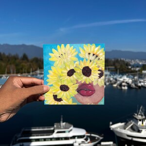 Carte de voeux florale, Carte vierge de tournesol, Carte d'art, Carte de peinture florale, Carte de voeux nature, Carte de voeux, Carte de vœux, Carte vierge d'art