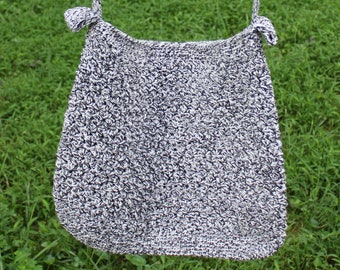 HANDMADE Crochet Shoulder Bag - Gray