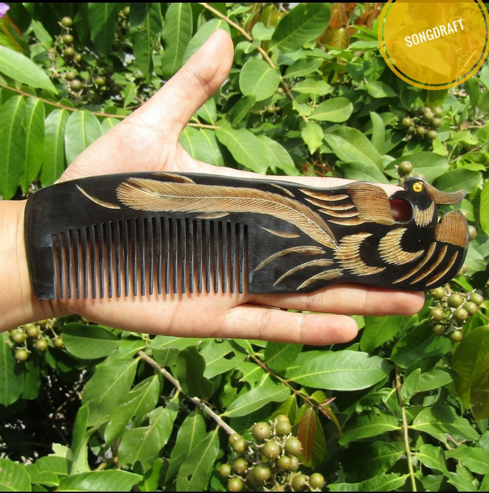 Buffalo Horn Comb Horn Hair CombHorn Comb Women Etsy