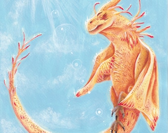Dragón de verano / Pintura original / Único en su clase