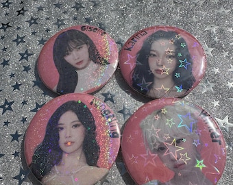 AESPA Concert Kawaii Button Pin