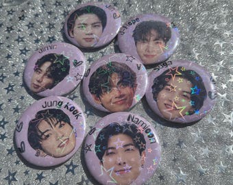 BTS Concert Kawaii Button Pin