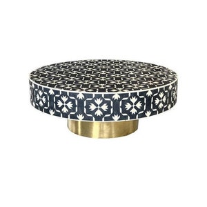 Bone Inlay Coffee Table blue