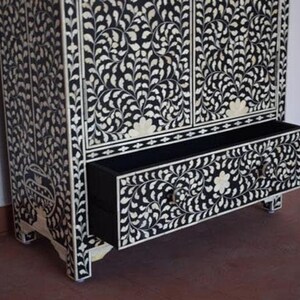 Bone Inlay Armoire Cupboard 2 Door 1 Drawer Bottom - Etsy UK