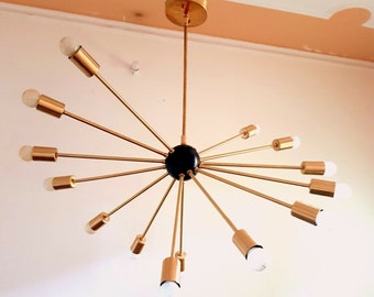Sputnik klassischer Kronleuchter, moderne Designs, Lampe für modernes Haus, Inneneinrichtung, Sputnik-Pendelleuchte, 14-armige Retro-Leuchte