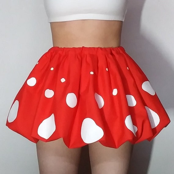 mushroom mini skirt with pockets custom made to your measurements