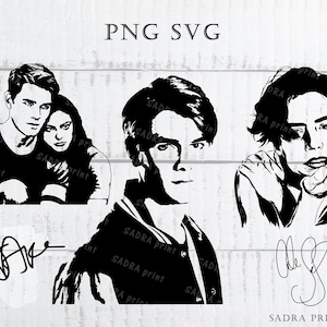 5 różnych plików w formacie SVG PNG Pliki JPG Pliki do druku grafiki ściennej Silhouette do cięcia Pliki cyfrowe natychmiastowe Aktorzy Riverdale