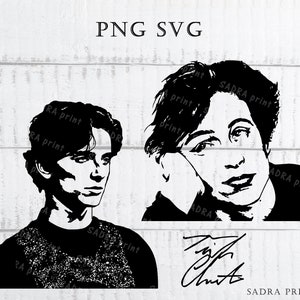 3 different files in SVG PNG JPG files Silhouette Wall art print files for cut Instant digital files Timothee Chalamet
