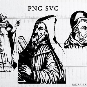 3 archivos diferentes en SVG PNG JPG archivos St Augustine Silhouette Wall art print files for cut Instant digital files