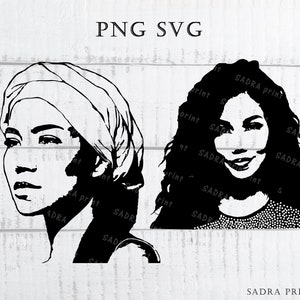 3 different files in SVG PNG JPG files Aiko Silhouette Wall art print files for cut Instant digital files