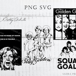 5 arquivos diferentes em SVG PNG JPG Arquivos de impressão de arte de parede Stay Golden Silhouette para corte Arquivos digitais instantâneos