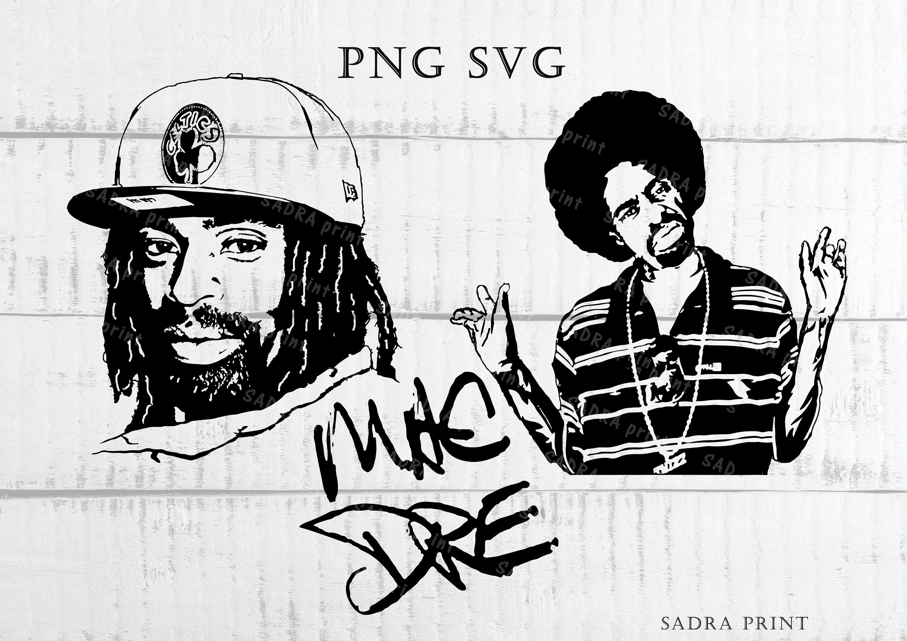 3 Different Files in SVG PNG JPG Files Mac Dre Silhouette Wall Etsy